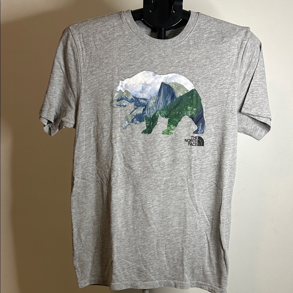 The North Face Heather Gray Bear Graphic Tee
